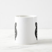 かわいいブラックバニー コーヒーマグカップ (中央)