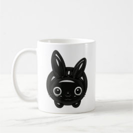 かわいいブラックバニー コーヒーマグカップ