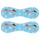 かわいいブラックバードと（鳥）ショウジョウコウカンチョウオンブランチ – メリークリスマス ソフトボール (パネル)