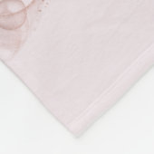 かわいいブラックベビーユニコーンとハート フリースブランケット (角)