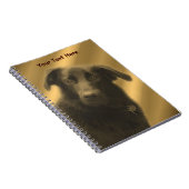 かわいいブラックラボミックス犬 ノートブック (右側)