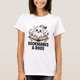 かわいいブラック幽霊ブックマーク Tシャツ