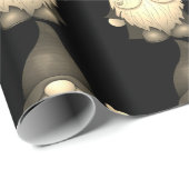 かわいいブラック格言ドワーフクリスマスラッピング紙 ラッピングペーパー (ロールコーナー)