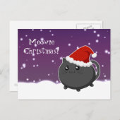 かわいいブラック猫 シーズンポストカード (正面/裏面)