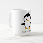 かわいいブラック顔パンダon cup コーヒーマグカップ (正面左)