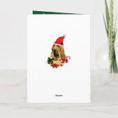かわいいブラッドハウンドのクリスマス シーズンカード (裏面)