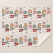 かわいいブランケットのホホーのクリスマス シェルパブランケット (正面(横))