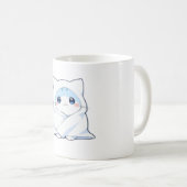 かわいいブランケット子猫のデザイン コーヒーマグカップ (正面右)