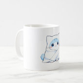 かわいいブランケット子猫のデザイン コーヒーマグカップ (正面左)