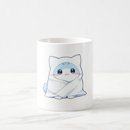 かわいいブランケット子猫のデザイン コーヒーマグカップ