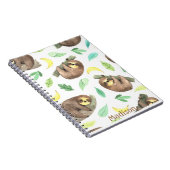 かわいいブランチのサル 動物の名前 ノートブック (右側)