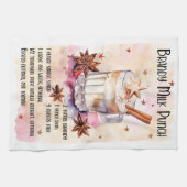 かわいいブランディミルクパンチクリスマスドリンクレシピ キッチンタオル (横)