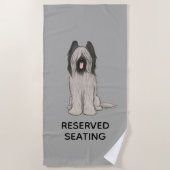 かわいいブリアードカスタム文字 ビーチタオル (正面)