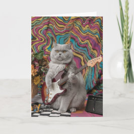 かわいいブリティッシュショートヘアの猫ロッカー カード
