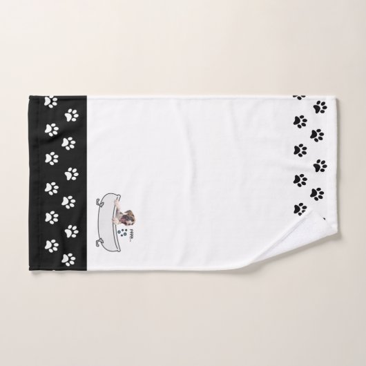 かわいいブリンドルボクサーの子犬-トイレデコール バスタオルセット (ハンドタオル)