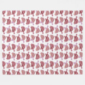 かわいいブルゴーニュの亀 フリースブランケット (正面(横))