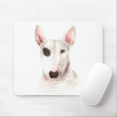かわいいブルテリアパピードッグラバーウォーター色 マウスパッド (マウス)