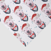 かわいいブルテリア犬のクリスマスパターン 薄葉紙 (詳細)