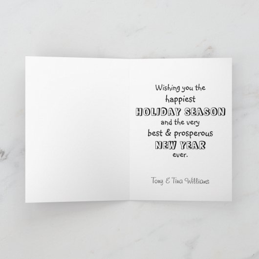 かわいいブルテリア犬の芸術 シーズンカード (内部)