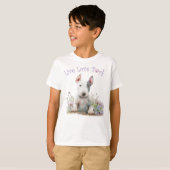 かわいいブルテリア フラワー Tシャツ (正面フル)