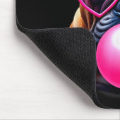 かわいいブルドッグがバブルガムを吹く マウスパッド (コーナー)