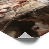 かわいいブルドッグアートプリントポスター ポスター (角)