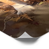 かわいいブルドッグアートプリントポスター ポスター (角)