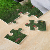 かわいいブルドッグアート|写真のコラージュ犬 ジグソーパズル (側面)