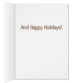 かわいいブルドッグサンタクロース陽気なクリスマスグリーティング (内側 (右))