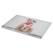 かわいいブルドッグパピーバレンタインデーのカッティングボード カッティングボード (角)