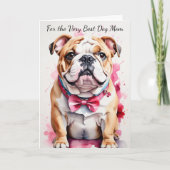 かわいいブルドッグ私のテールウォグカードを作る シーズンカード (正面)