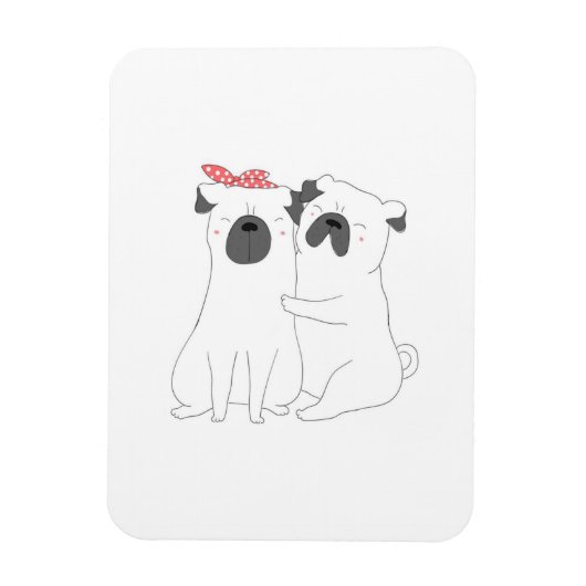 かわいいブルドッグ | お揃いの犬好きギフト マグネット (縦)