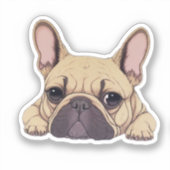 かわいいブルドッグ シール (正面)