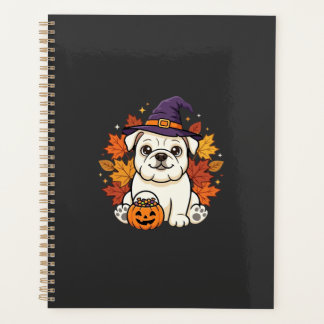 かわいいブルドッグ ハロウィン カボチャ 犬 デザイン_1 プランナー手帳