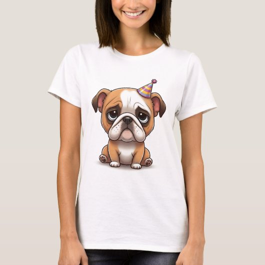 かわいいブルドッグTシャツ Tシャツ (正面)