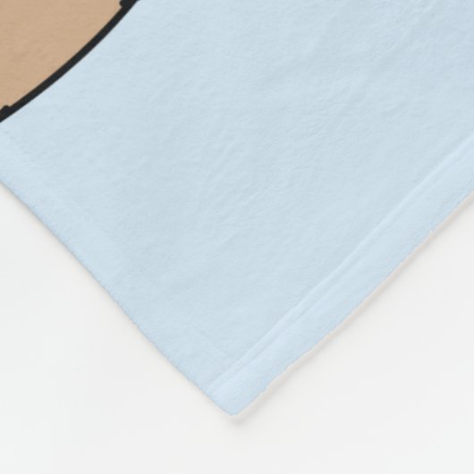 かわいいブルドフランスのッグの子犬、縫い目のない眠り方 フリースブランケット (角)