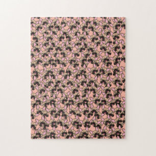 かわいいブルドフランスのッグの柄が極端に難しい ジグソーパズル