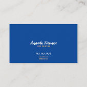 かわいいブルーとイエローピエロ顔絵を描ズ 名刺 (裏面)