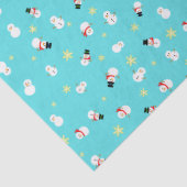 かわいいブルーのクリスマス スノーマン 子ども♡ 薄葉紙 (詳細)