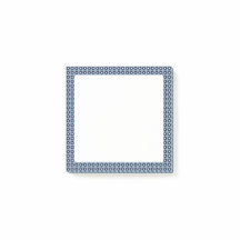 かわいいブルーのフローラパターン（の模様が）ある付箋