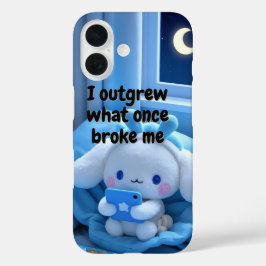 かわいいブルーのモチベーションの引用 iPhone 16ケース