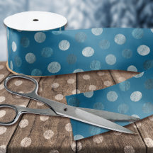 かわいいブルーの水玉模様モダン&クリスエレガントマス