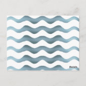 かわいいブルーウェーブボーイサンキュー誕生日 ポストカード (裏面)