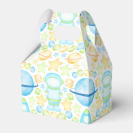 かわいいブルーウォーター宇宙宇宙飛行士誕生日 フェイバーボックス