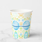 かわいいブルーウォーター宇宙宇宙飛行士誕生日 紙コップ (右)