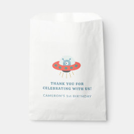 かわいいブルーエイリアン宇宙船1stバースデーカスタム フェイバーバッグ