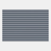 かわいいブルーエレファントストライプの赤ちゃんシャワー ラッピングペーパーシート (正面3)