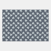 かわいいブルーエレファントストライプの赤ちゃんシャワー ラッピングペーパーシート (正面)