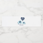 かわいいブルーエレファントボーイ赤ちゃんシャワー ペットボトルラベル (シングルラベル)