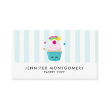 かわいいブルーカップケーキとかわいい顔